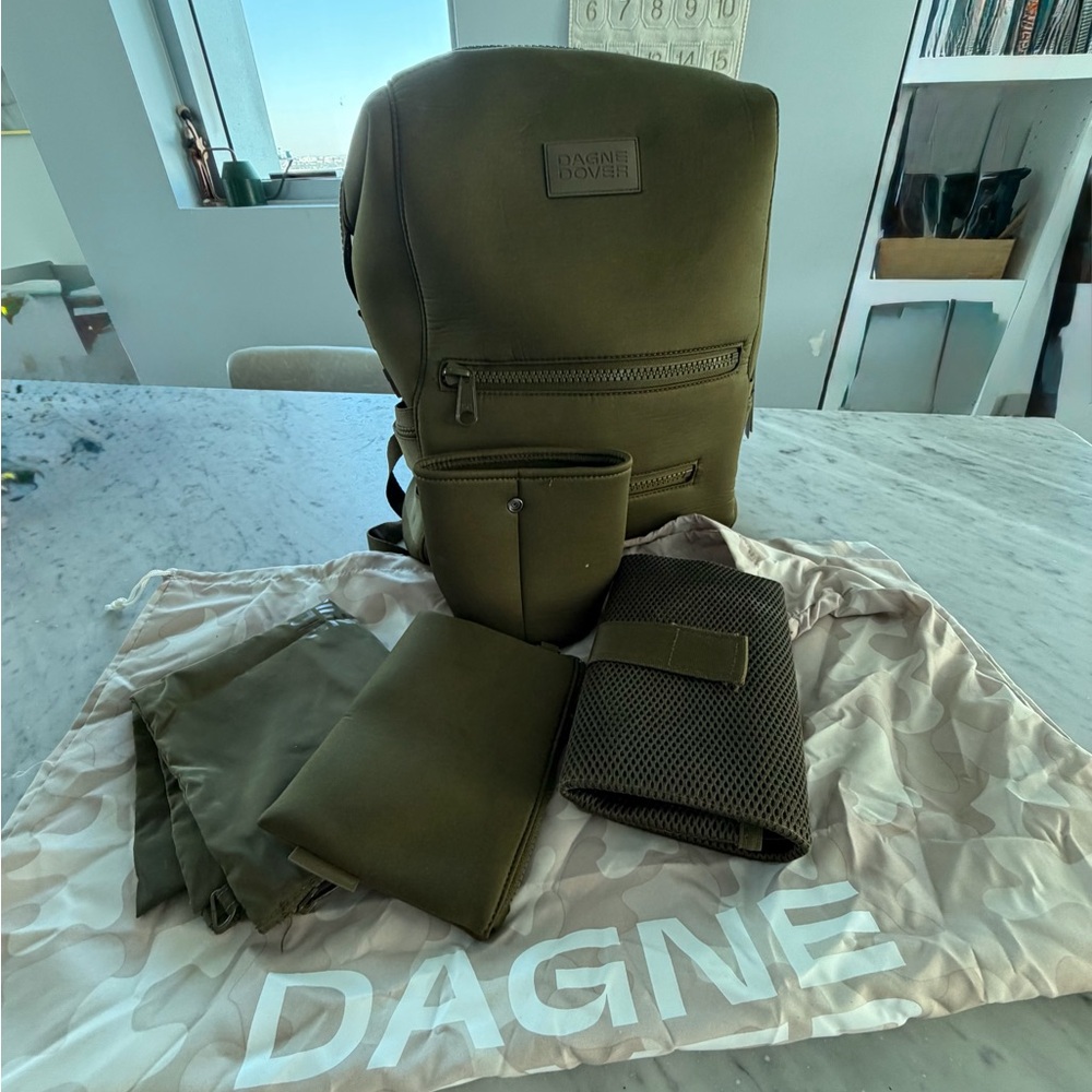 Dagne Dover Green Baby or Travel Backpack